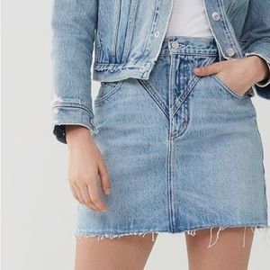 AGOLDE - Palladium High Rise Mini Skirt